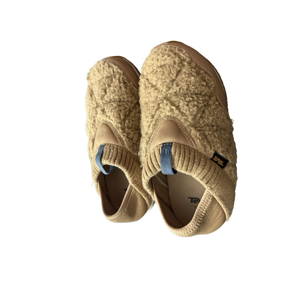 Teva ReEmber Moc Fleece Traction Bootie Slipper Shoe 1120163 Women's Tan 5